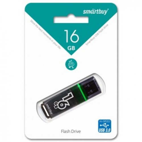 Флешка usb flash 3.0 Smartbuy 16GB Glossy series Dark Grey