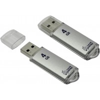 Флешка usb flash 4Gb Smartbuy V-Cut Silver