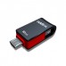 Флешка OTG/usb flash AddLink T10 16GB (черный+красный)