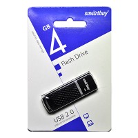 Флешка USB флеш 4Gb Smartbuy Quartz series Black