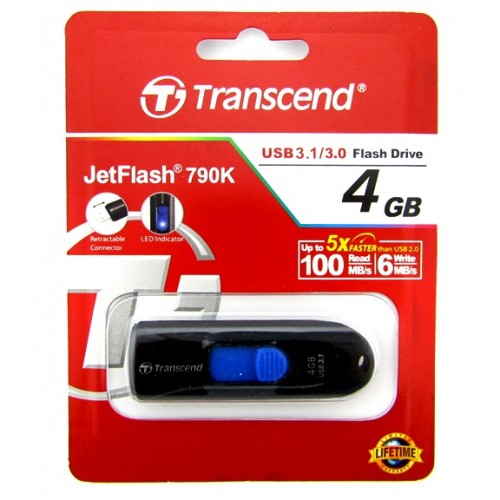 Флешка USB флеш 4GB Transcend JetFlash 790