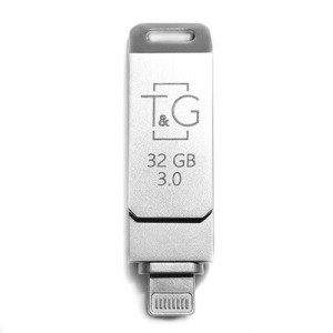 Накопичувач 3.0 USB + Lightning 32GB T&G металева серія 008