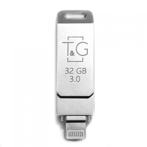 Накопичувач 3.0 USB + Lightning 32GB T&G металева серія 008