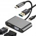 Переходник 4K USB-C HUB PD+HDMI+VGA+USB adapter 4 in 1