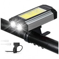 Велофонарь 501-2XPE+COB, METAL, ЗУ micro USB, встроенный аккумулятор, магнит