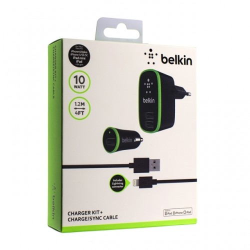 Сетевое зарядное устройства belkin f8j031 3 в 1 iphone 5s