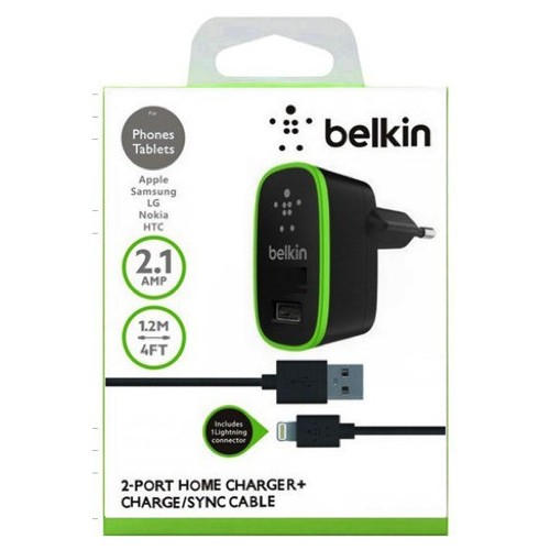 Зарядное устройство сетевое belkin f8m670 iphone 5 2usb