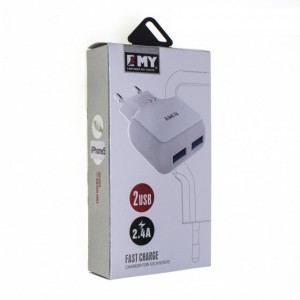 Зарядное устройство сетевое emy my-220 micro usb 2usb 2400mah Зарядное устройство сетевое emy my-220 micro usb 2usb 2400mah