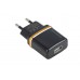 Зарядное устройство сетевое RDX-012 BLACK 1USB 1200 mAh (без кабеля)