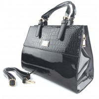 Женская сумка лаковая 62300 Black