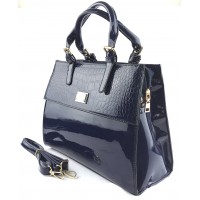 Женская сумка лаковая 62300 Blue
