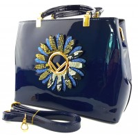 Женская сумка лаковая 72310 Blue
