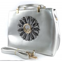 Женская сумка лаковая 72310 Silver