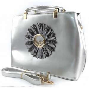 Женская сумка лаковая 72310 Silver Женская сумка лаковая 72310 Silver