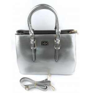 Женская сумка лаковая 88681 Silver Женская сумка лаковая 88681 Silver