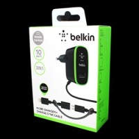  Зарядка Belkin 220v 2 USB + шнур Sam/Iph [14] (200)