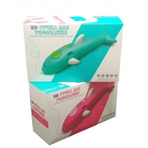 Ручка 3D аккумуляторная с трафаретом K9903 дельфин (48)