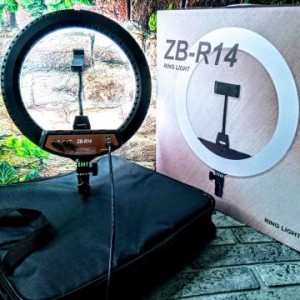 Кольцевая LED лампа ZB-R14 (1 крепл.тел.) 220V (35см) (10) (5)