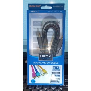 Кабель HDMI 1.5м плоский чёрный
