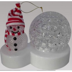 Лампа на поставке шар+снеговик новогодний RGB (RD-5001) (30)