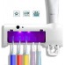 Диспенсер для зубной пасты и щеток авто Multi-function Toothbrush sterilizer JX008 (W79) (60)
