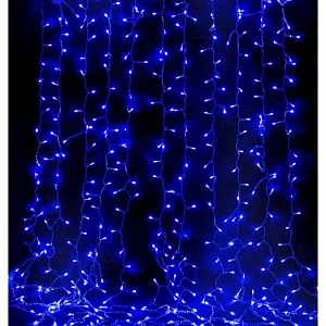 Гирлянда RD-7151 водопад 400LED 3x3м Цвет ламп-Синий с заглуш. (10х40Ламп) (30)