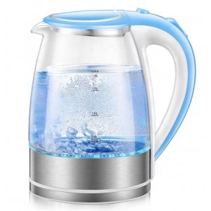 Электрический чайник Goldteller MG-07 BLUE (стекло) (220V, 50HZ 1500W, 1.8L) (12)