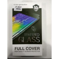 Панель передняя 5D GLASS J7 2017 (White, black, gold)