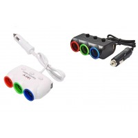  Разветвитель (авто тройник) прикуривателя 3 гнезда 1156 (100)