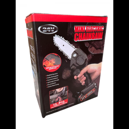 Аккумуляторная цепная пила со сменной батареей 24v MINI ELECTRIC CHAINSAN №22 (20)