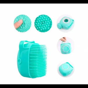 Щётка силиконовая массажная для купания животных с емкостью для шампуня LK202310-3 (300)