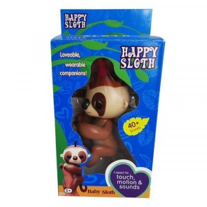 Интерактивная обезьянка Happy Sloth Коричневая