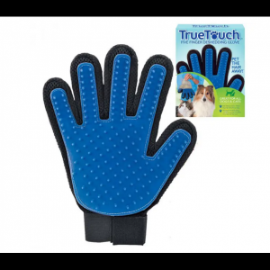Перчатка для вычесывания шерсти True Touch UTM Черно-синяя 4159-3 (200)