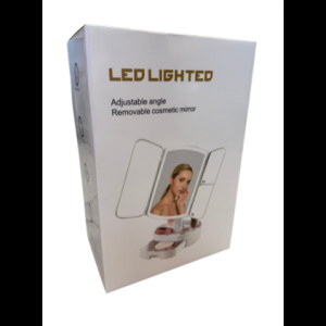 Зеркало для макияжа тройное с ящиком LED 909-9 (15)