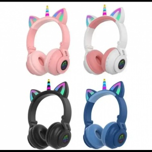 Наушники CAT с кошачьими ушками STN-27 Bluetooth (Чёрный,Синий,Розовый) (60)