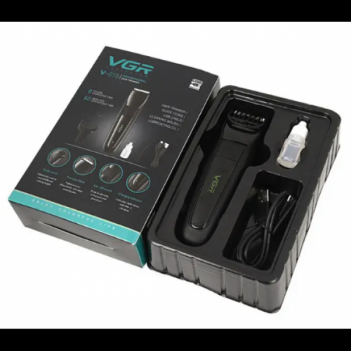 Машинка для стрижки волос VGR V-015 Professional Black аккумуляторная, 1000 мАч, 5 Вт (60)