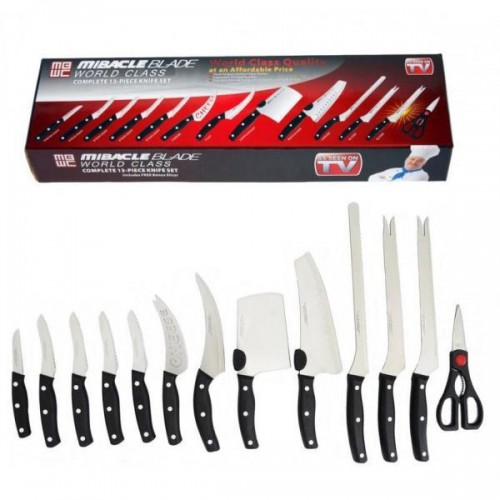 STOP Набор профессиональных кухонных ножей Miracle Blade 13 в 1 LK2303-13/LK202307-17 (20)