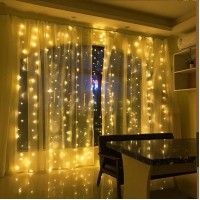 Гирлянда штора 360LED  3х2м 220V + блок питания + 8 режимов + Режим полной остановки RD226 Цвет ламп-Белый (50)