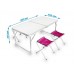 Набор стол складной и стулья (1+4) зеленый 1200х600х700 TABLE-004 1шт 9499