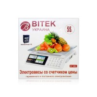 Весы электронные торговые 55кг 4В металлические кнопки BITEK YZ-982S 6шт 9421