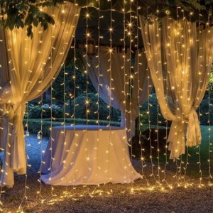 Гирлянда штора Улица 120LED (RD7092) Диаметр 3,3 Массив 357, 4х1м. С Контролером, Белый Провод, Синяя