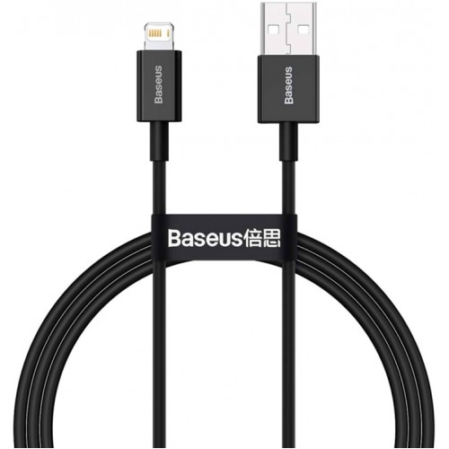 Baseus (CAGD000001) Jelly Liquid Silica Gel Fast Charging Data Cable USB to iP 2.4A 1.2m — CAGD000001 Black