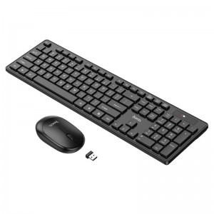 Клавиатура + Мышь Hoco GM17 Wireless business keyboard and mouse set(Russian Version) — Black
