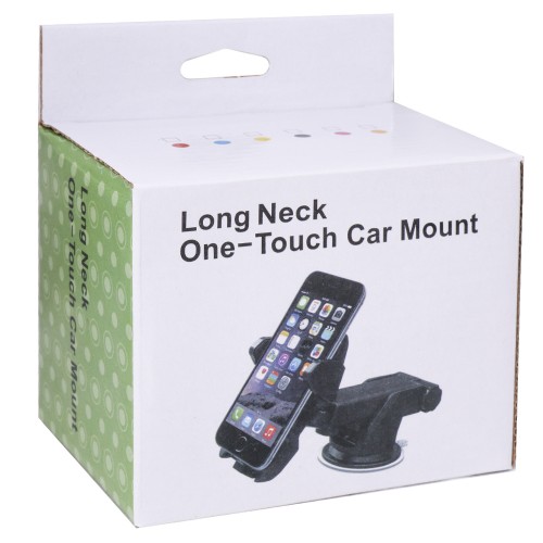 One-Touch Car Mount Long Neck Black