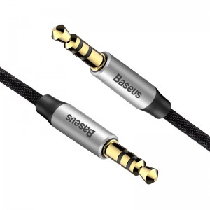 Кабель Aux « Baseus (CAM30-CS1) Yiven Audio Cable M30 1.5M Silver Black — CAM30-CS1 Silver+Black