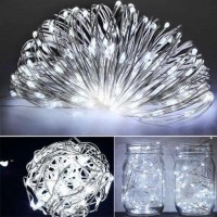 Гирлянда медная проволока (RD7107) 10м. 220V С Контролером, Серебряный Провод, Синий