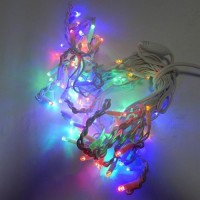 Гирлянда штора Улица 120LED (RD7086) Диаметр 3,3 Массив 357, 4х1м. с контролером, Черный провод, Микс (разноцветная)