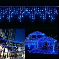 Гирлянда бахрама улица 120LED (RD7081) Диаметр 3,3 Масив 357 4х1м. с контролером, Черный провод, Синий