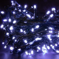 Гирлянда диод 300LED (RD7134) 25м. Белый (холодный), Черный провод