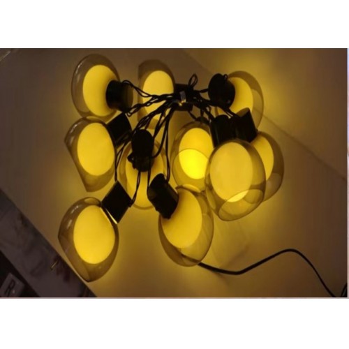 Гирлянда шарик прозрачный 28LED (RD7101) 5м. Флеш 10мм. Черный провод, RG/RB